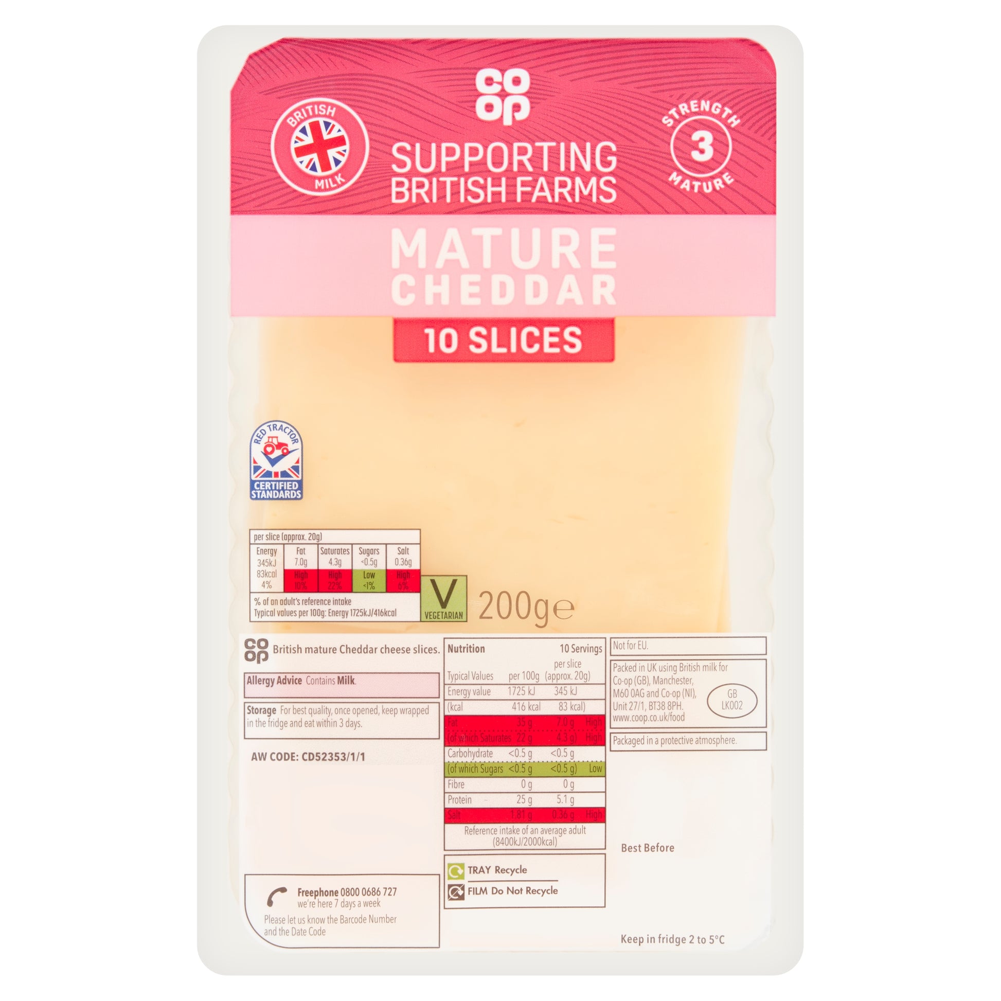 CO OP MATURE CHED SLICES
