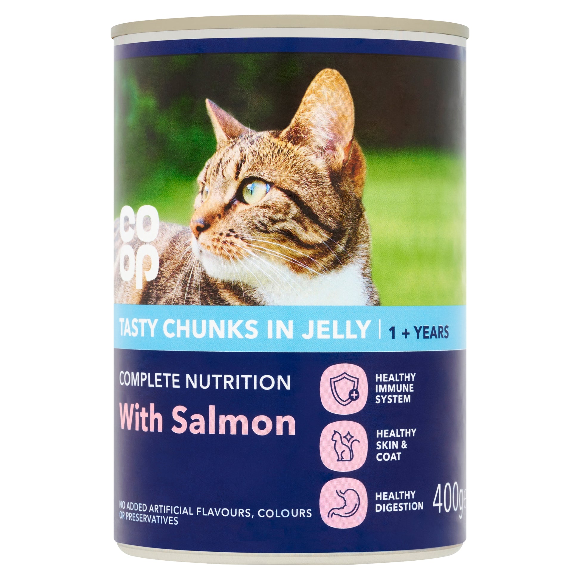 CO OP CAT TASTY CHUNKS IN JELLY WITH SALMON