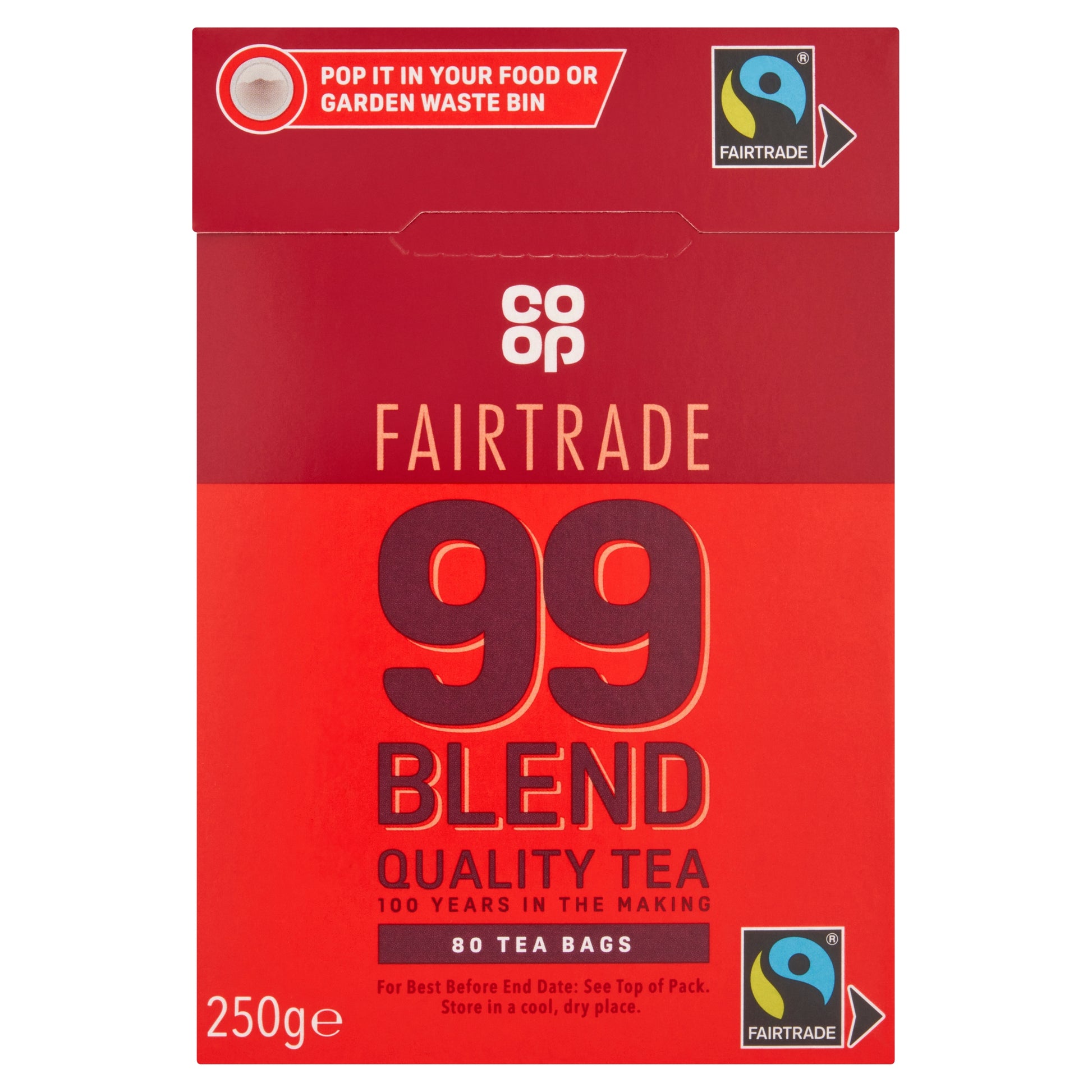 CO OP FAIRTRADE 99 TEA BLEND 80 TEA BAGS