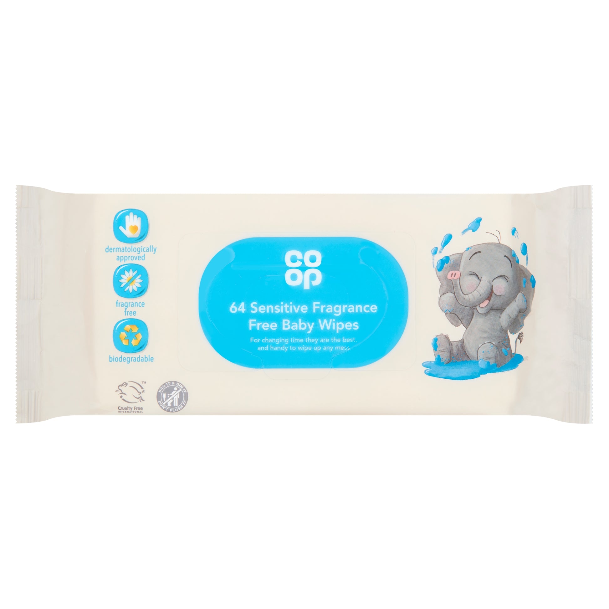 CO OP FRAGRANCE FREE BABY WIPES