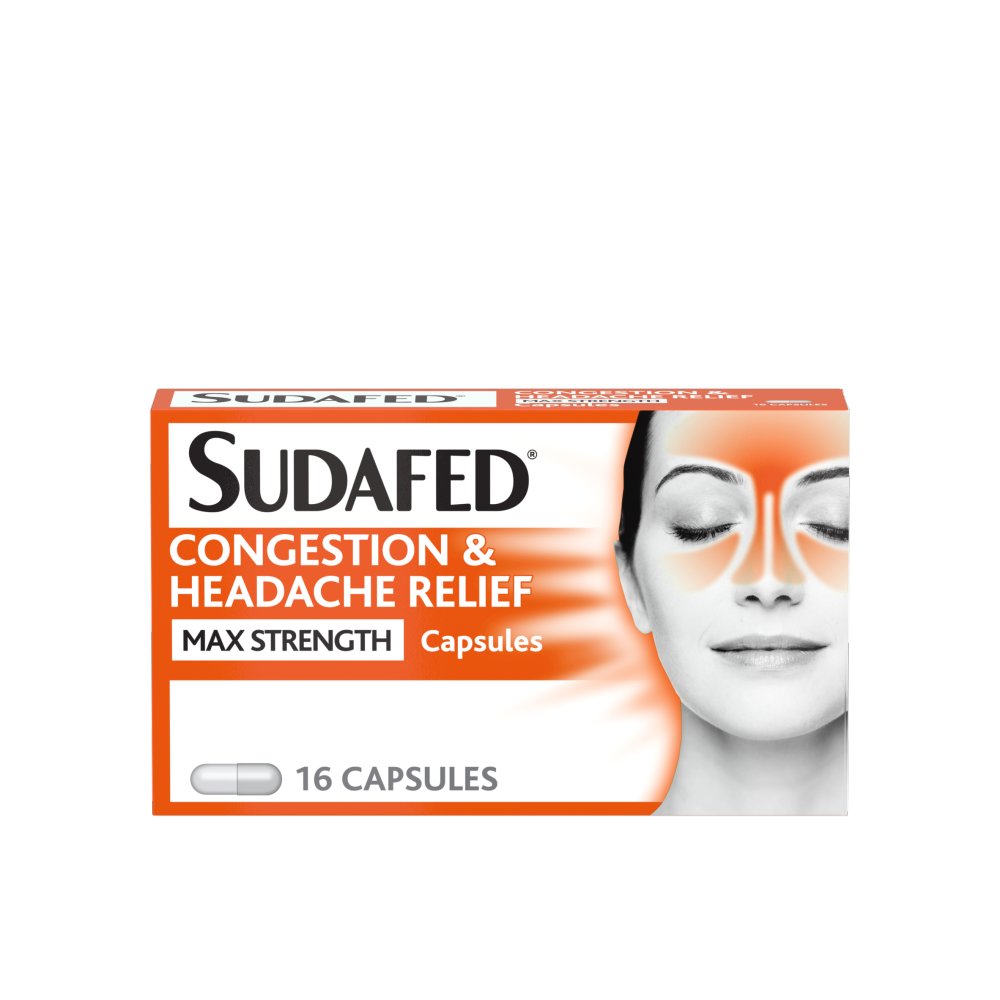 Sudafed Congestion & Headache Relief Max Strength Capsules