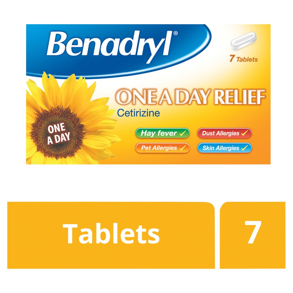 BENADRYL ALLERGY ONE A DAY 10mg TABLETS