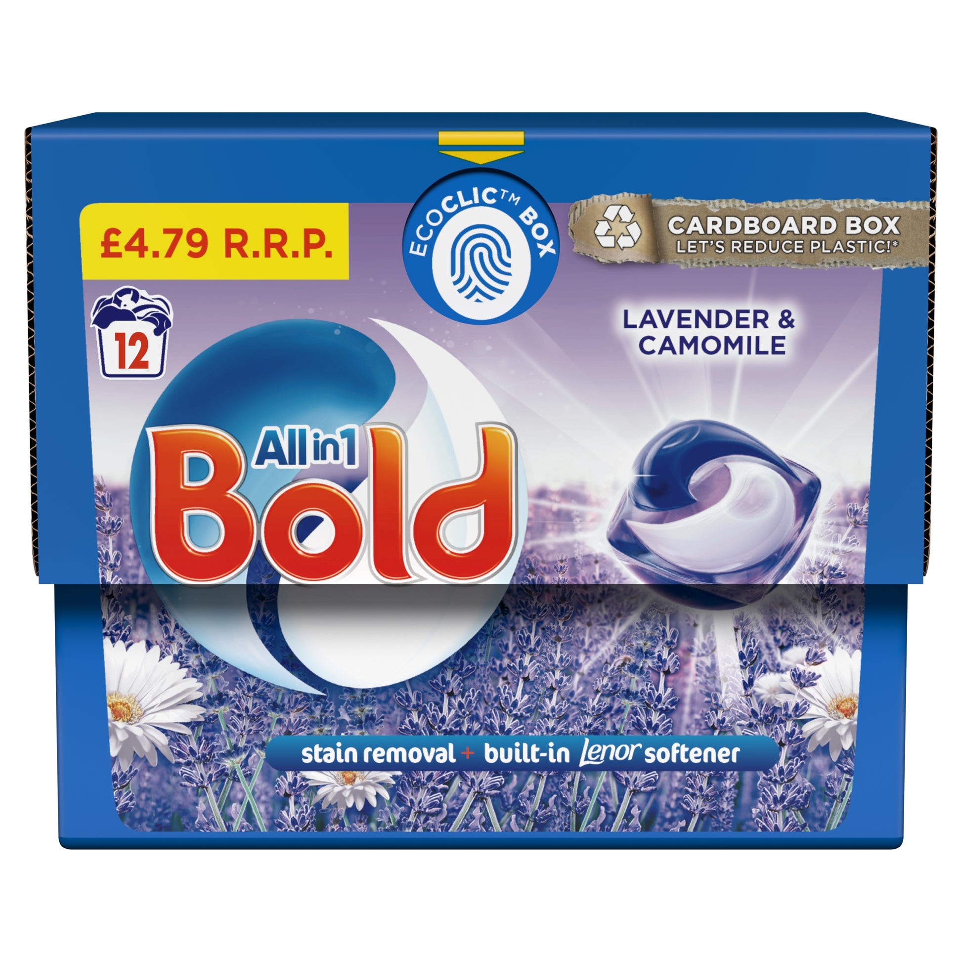 BOLD ALL IN 1 PODS WASHING LIQUID CAPULES LAVENDER & CAMOMILE PM
