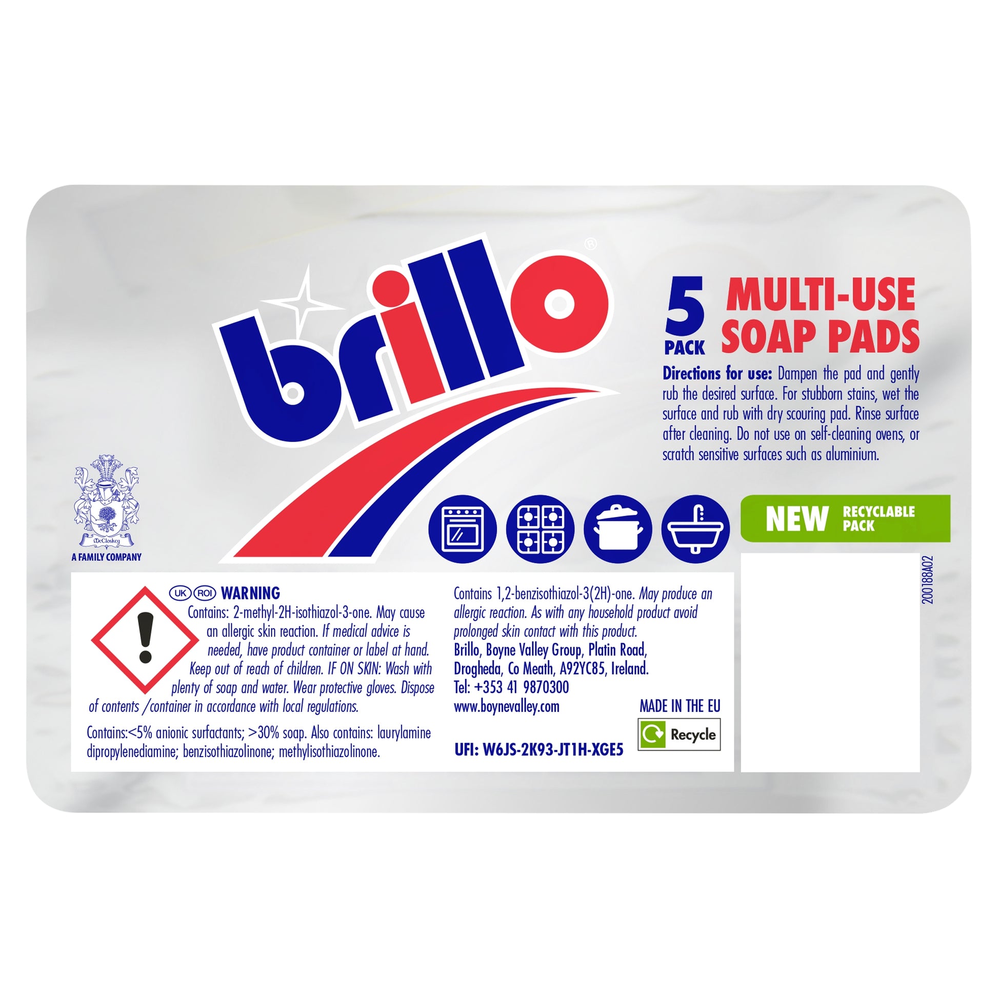 BRILLO SOAP PADS 5PK