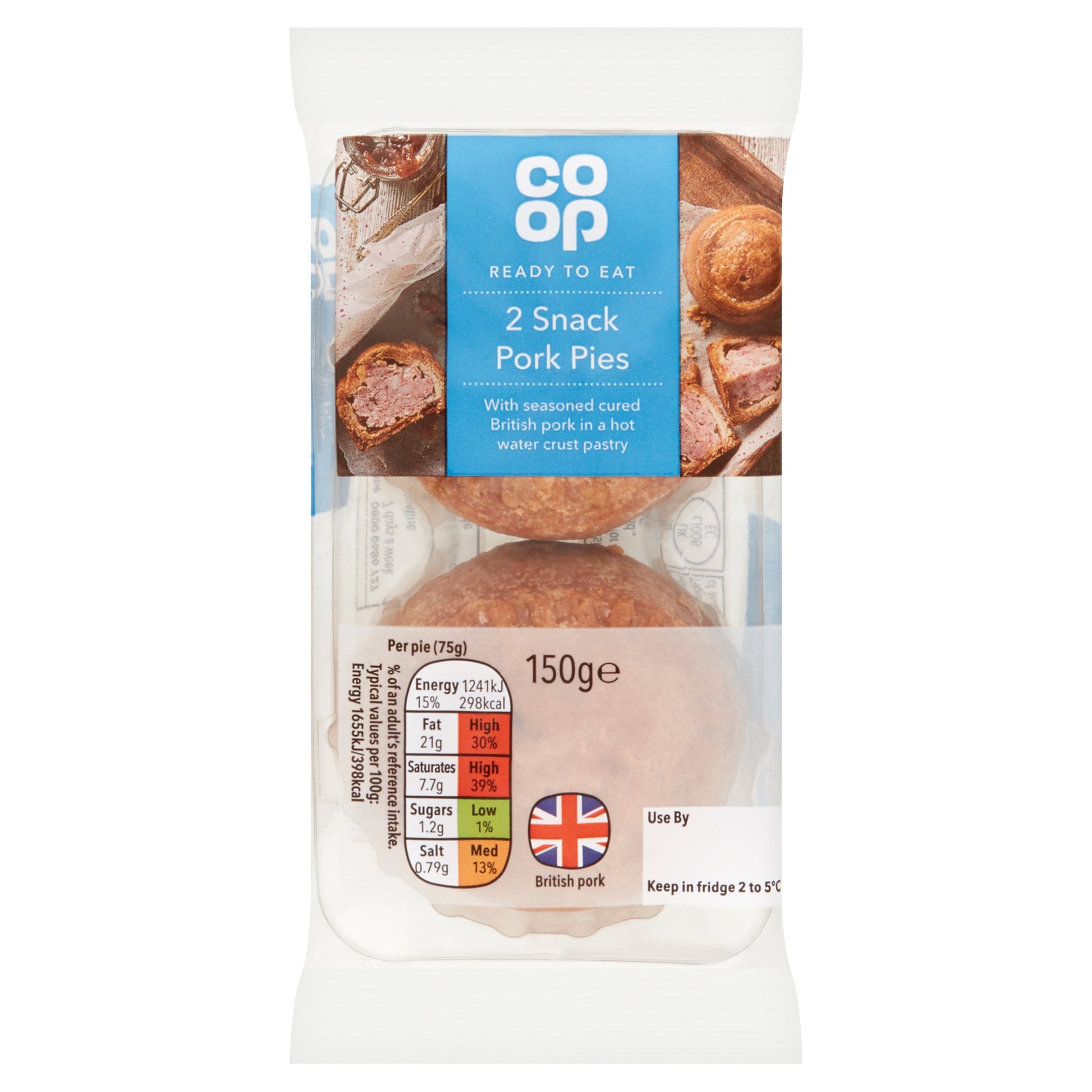 CO OP 2 SNACK CRISPY BAKE PORK PIES