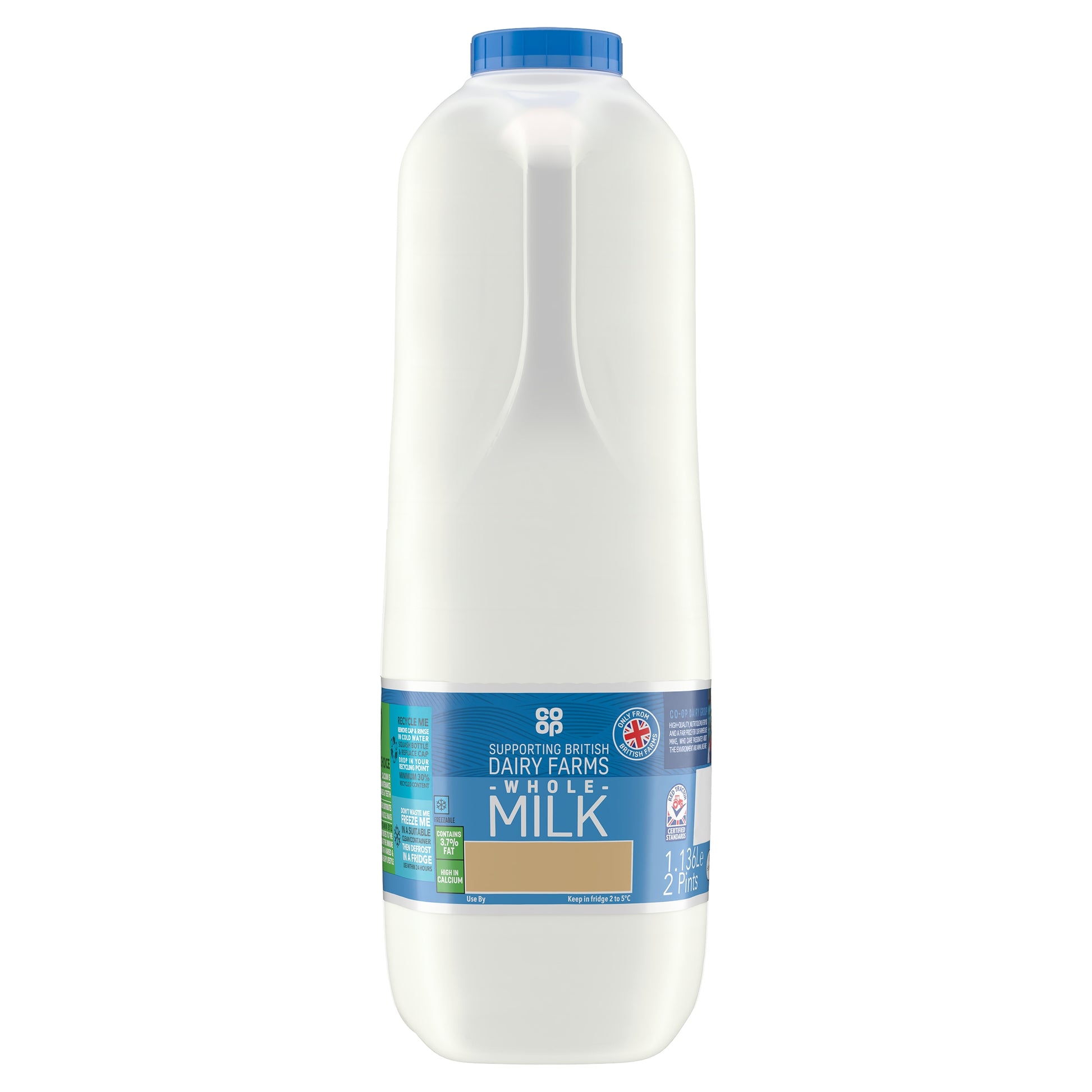 CO OP 2PT WHOLE FRESH MILK 1.136L
