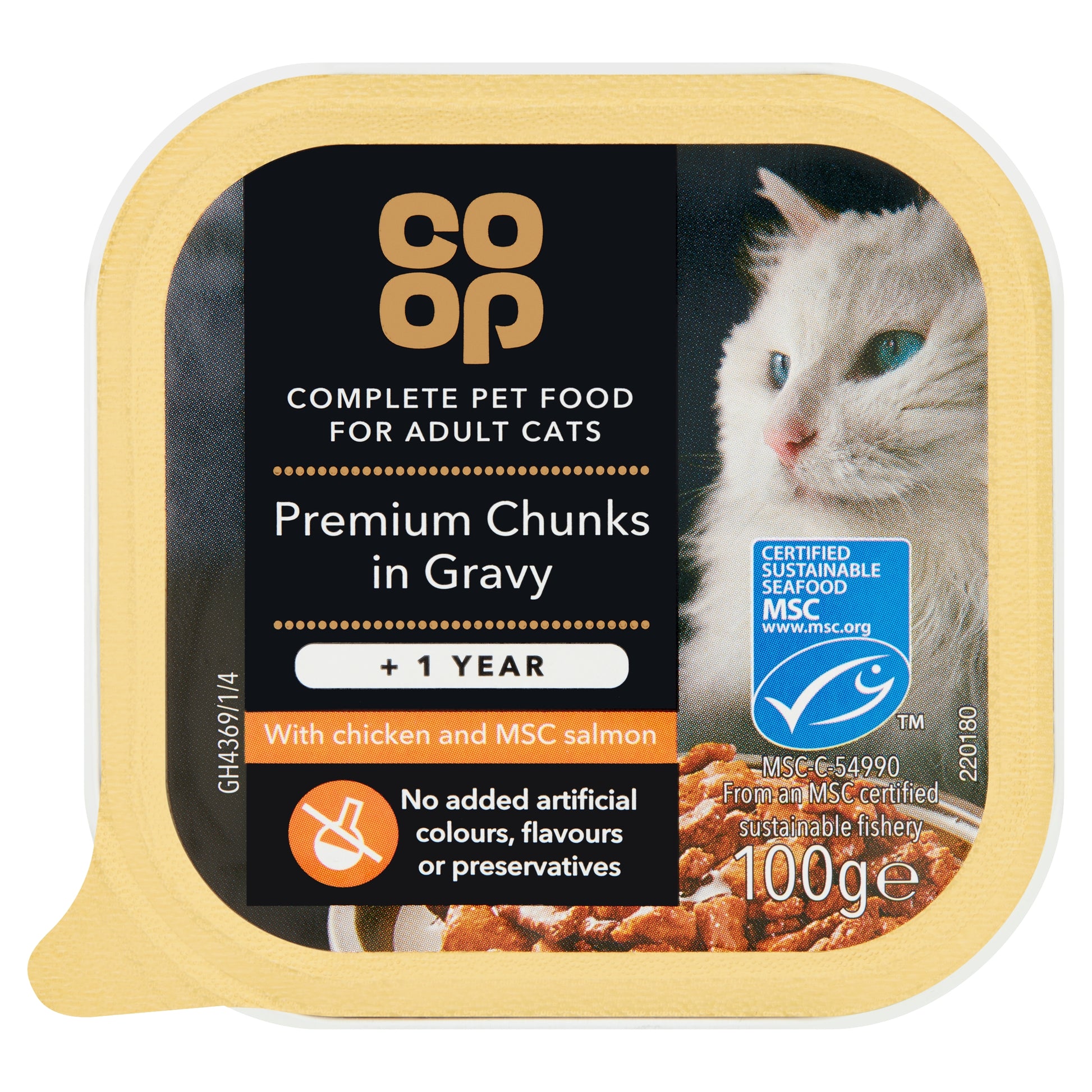 CO OP ADULT CAT PREMIUM CHUNKS IN GRAVY CHICKEN & SALMON