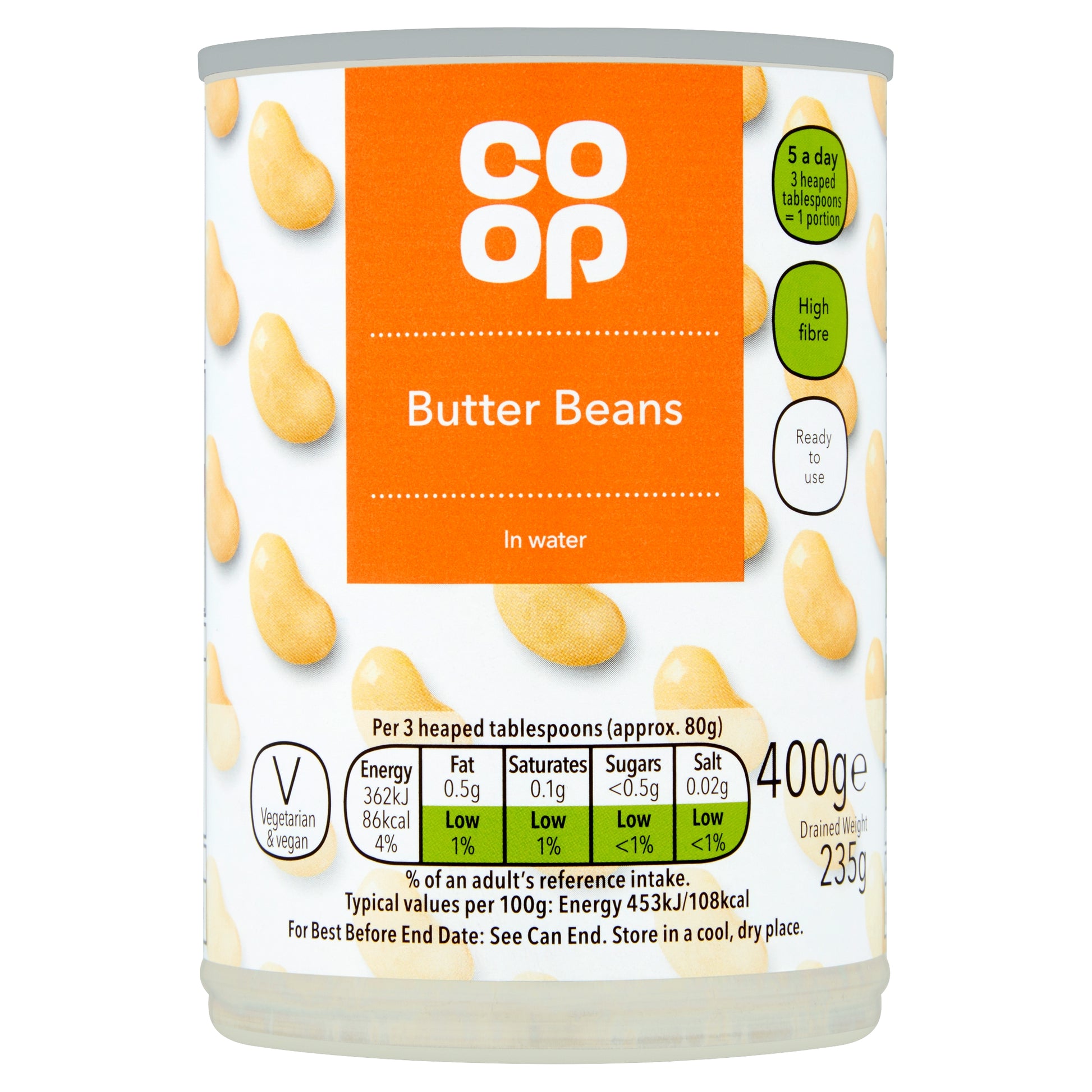 CO OP BUTTER BEANS IN WATER