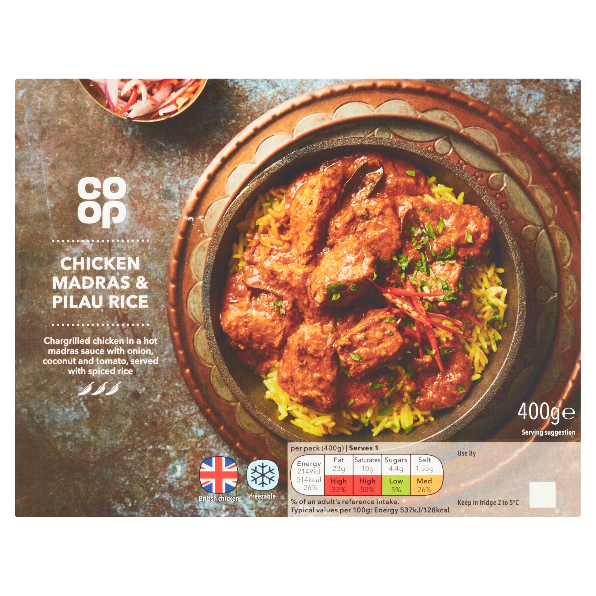 CO OP CHICKEN MADRAS AND RICE
