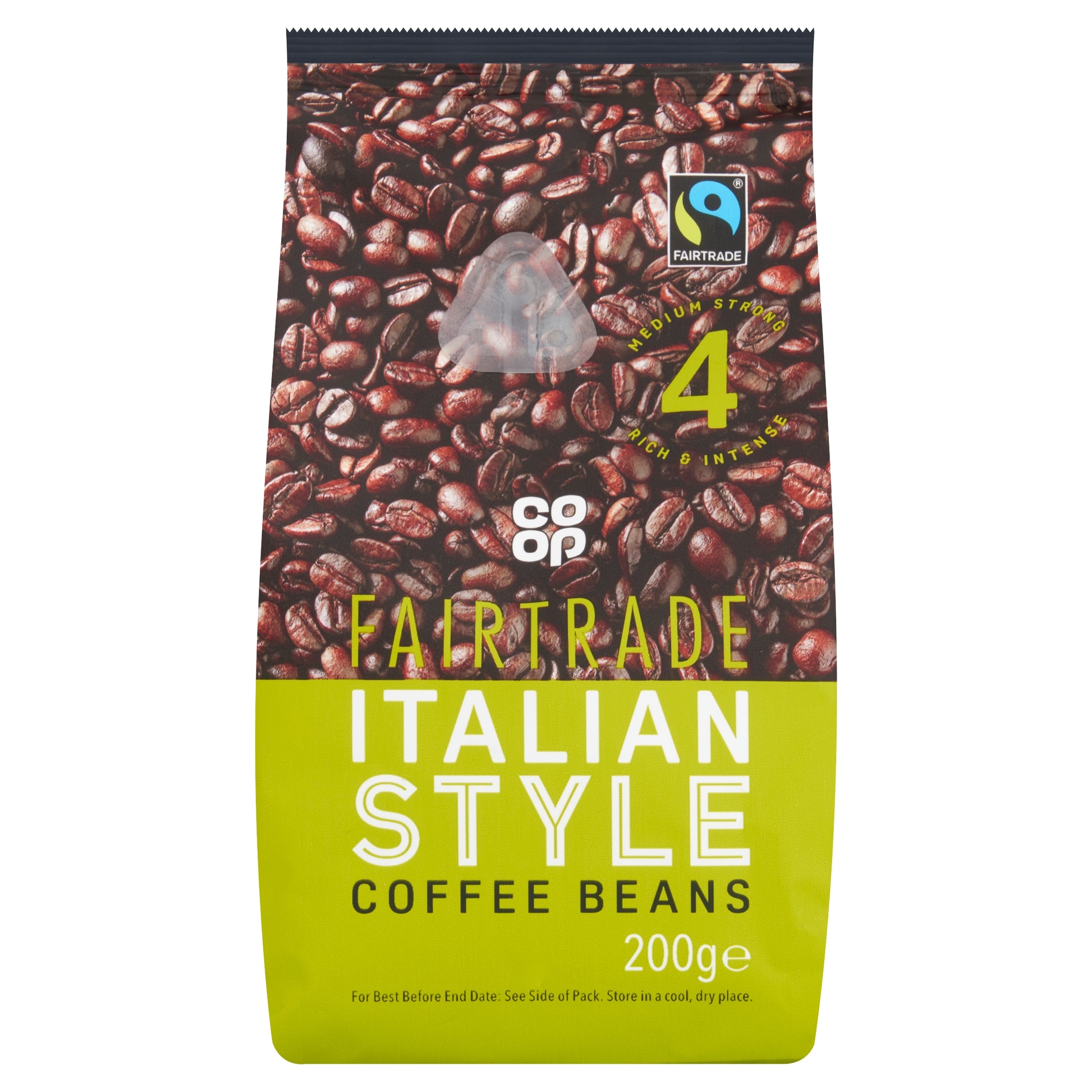 CO OP FAIRTRADE ITALIAN COFFEE BEANS 200G