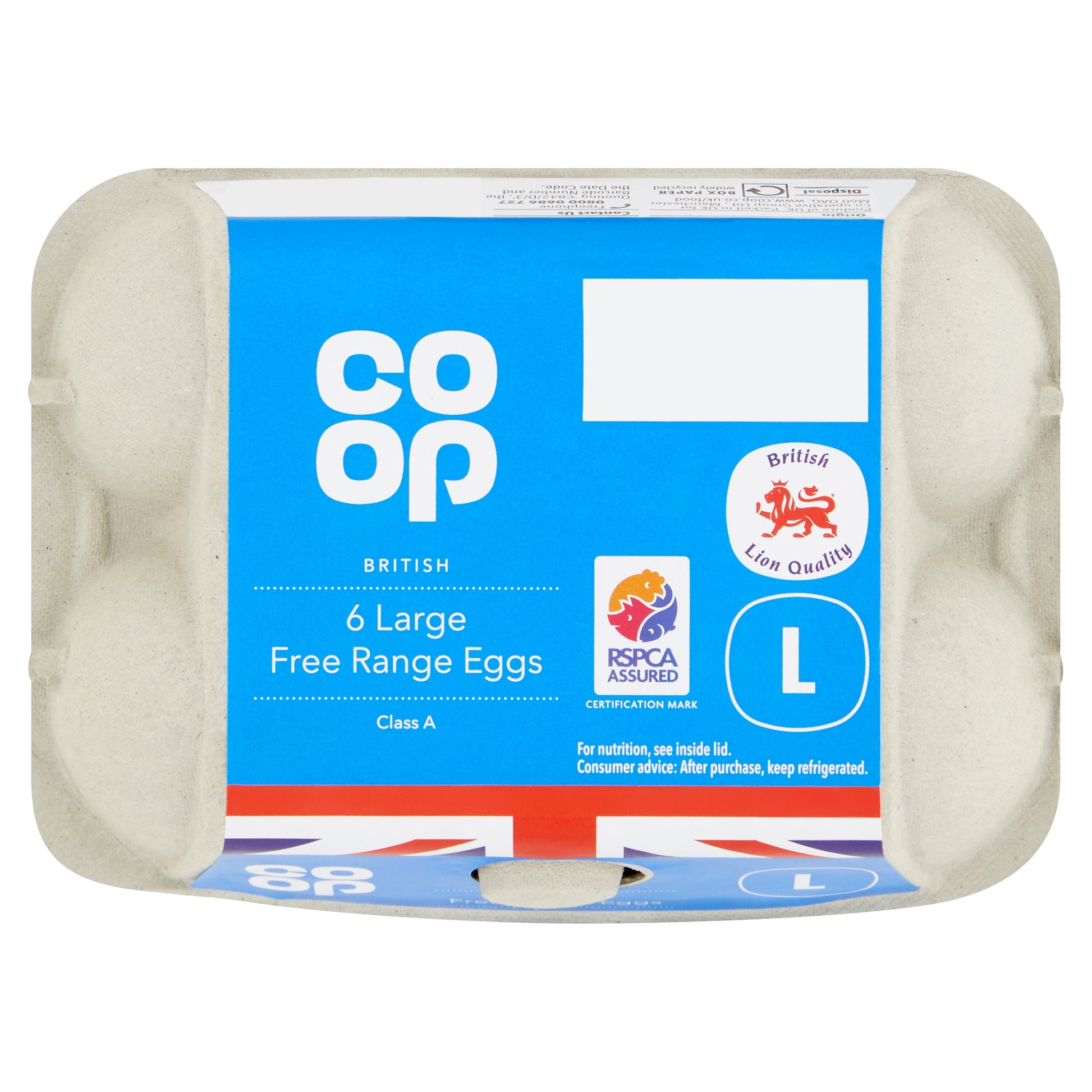 CO OP 6 BRIT LARGE FR EGGS