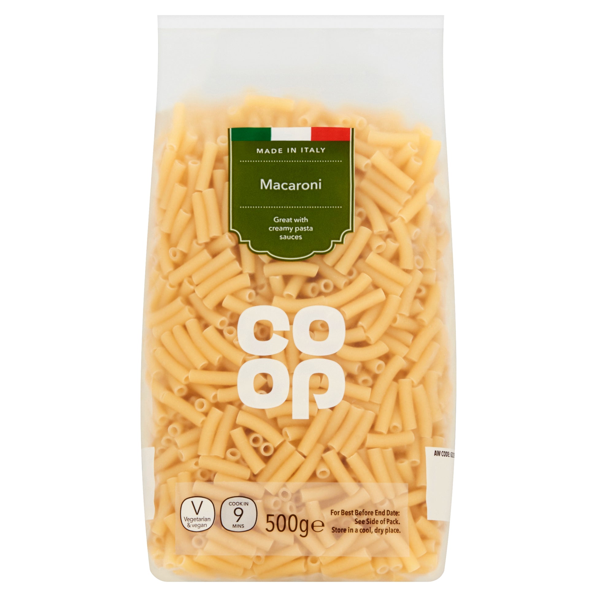 CO OP MACARONI PASTA TUBES