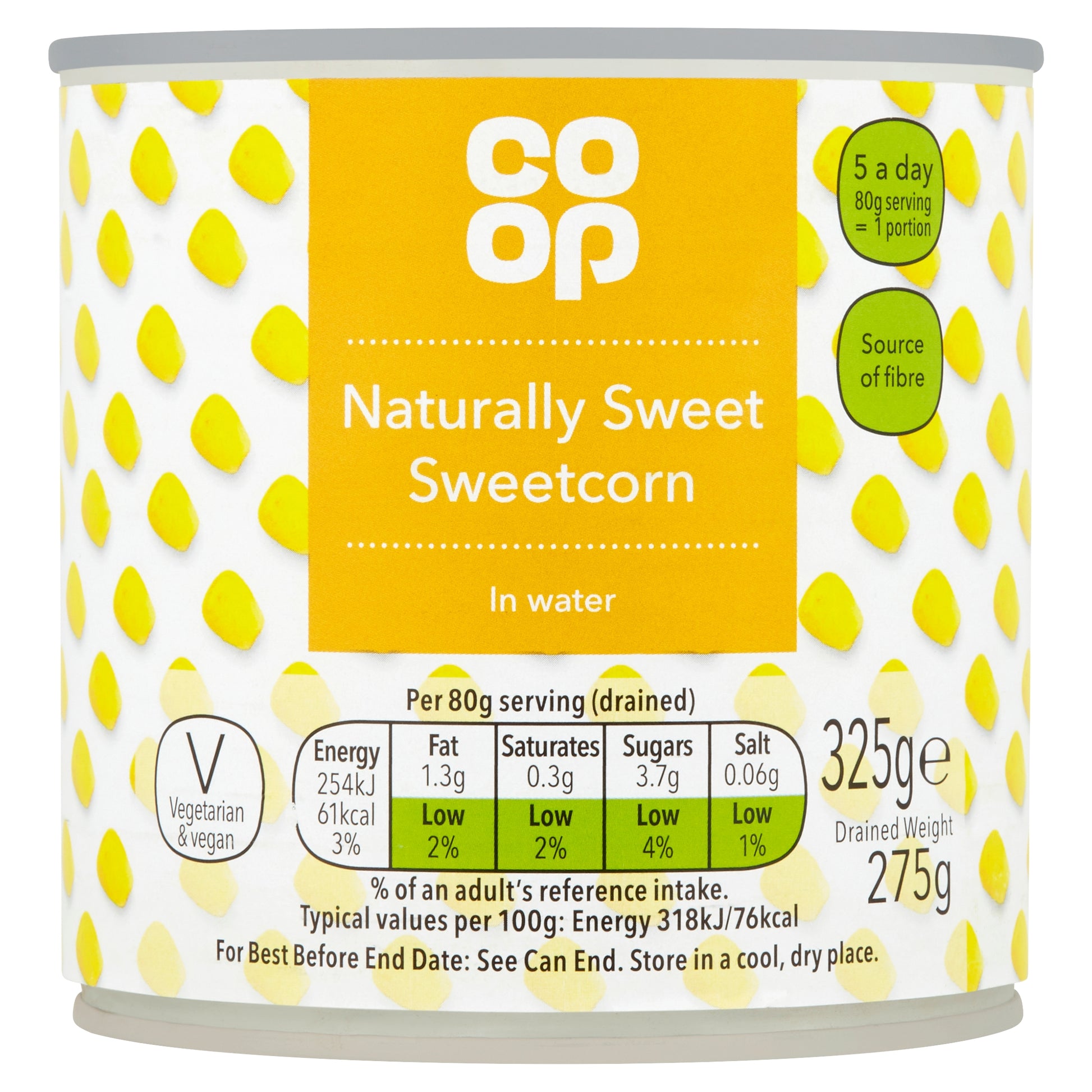 CO OP NATURALLY SWEET SWEETCORN IN WATER