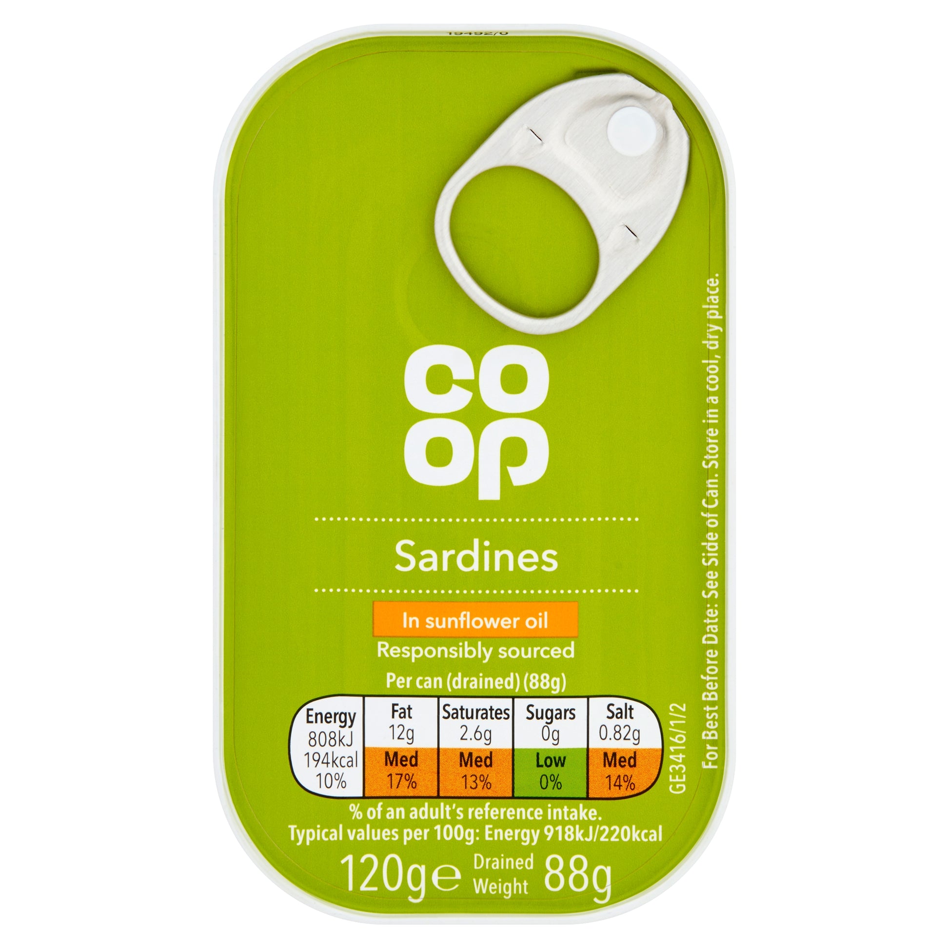 CO OP SARDINES IN SUNFLOWER OIL