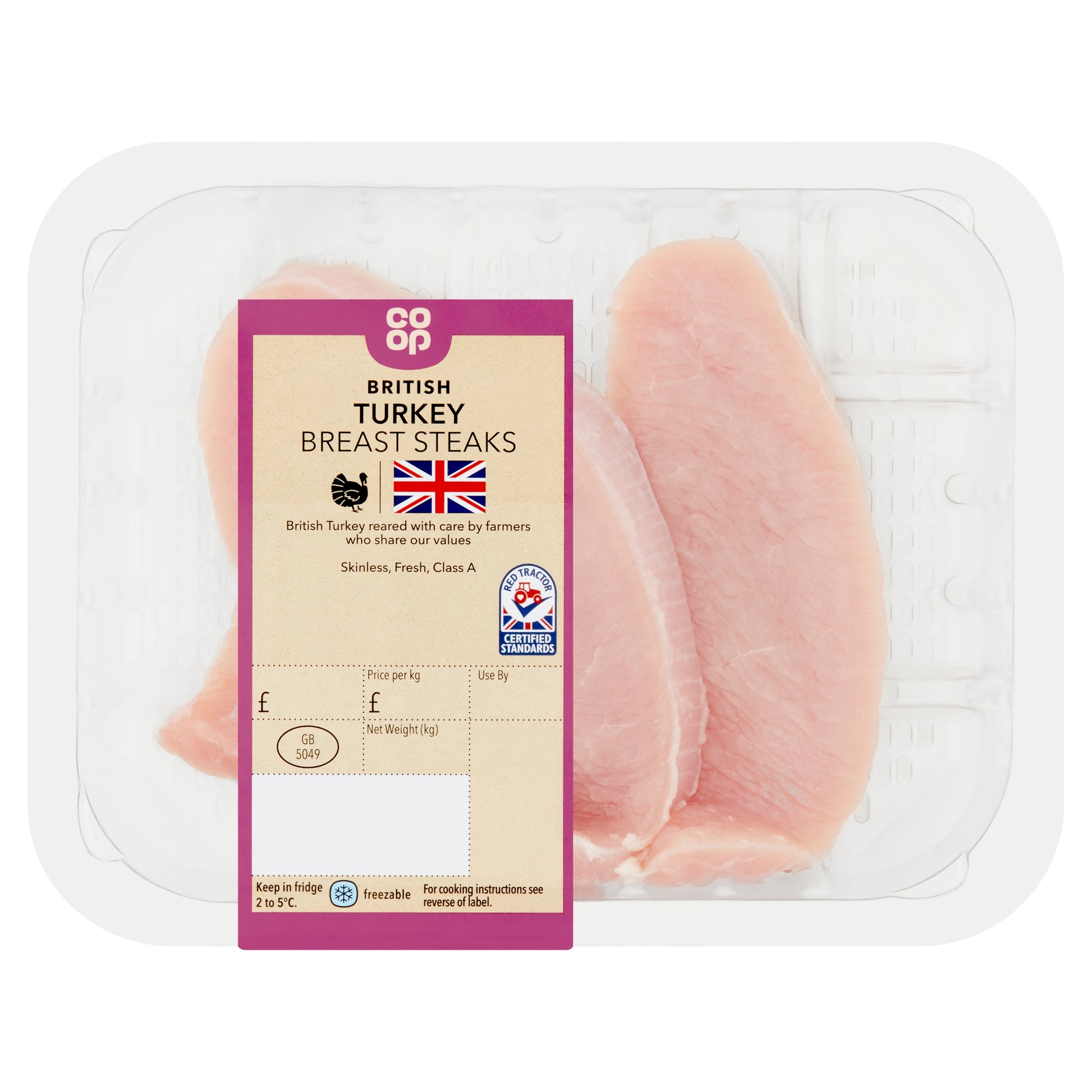 CO OP TURKEY STEAKS 250G