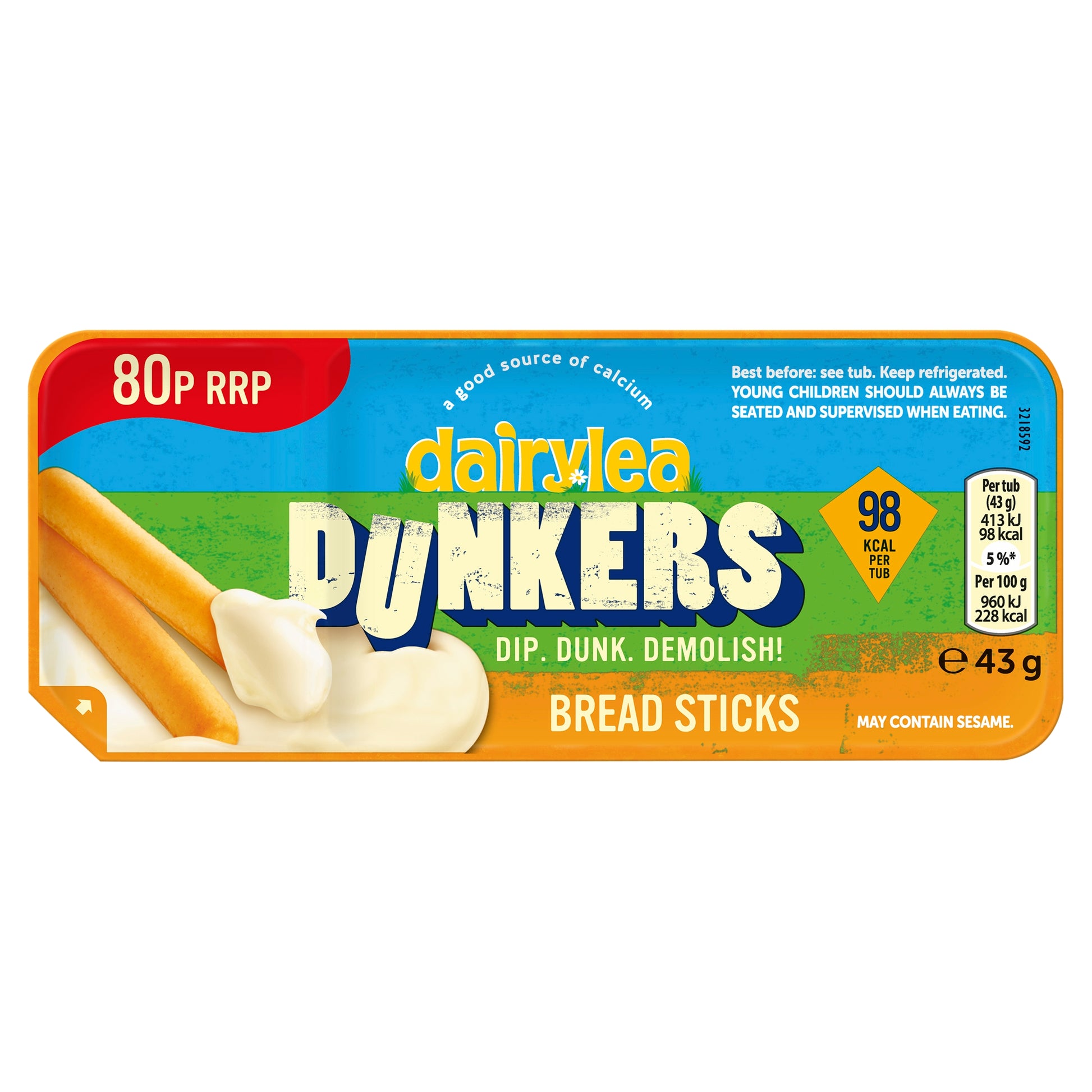 DAIRYLEA DUNKERS BREAD STICKS 43G