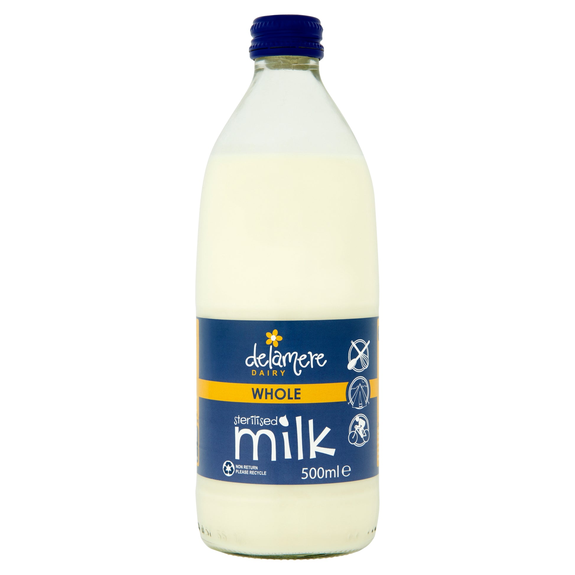 DELAMERE STERILISED WHOLE MILK IN GLASS