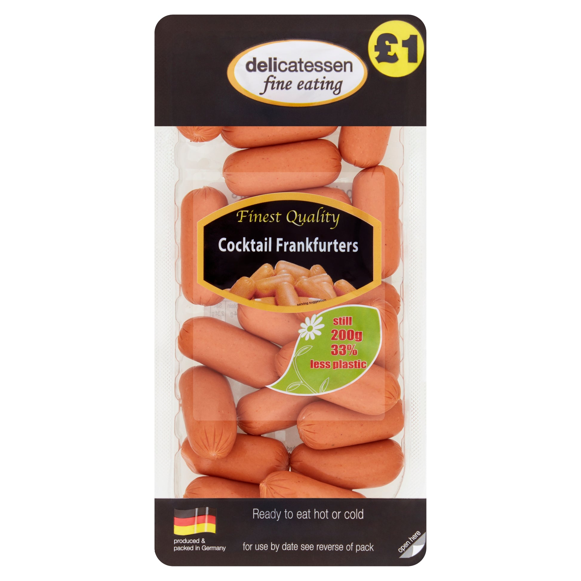 DELICATESSEN FINE EATING COCKTAIL FRANKFURTERS 200G