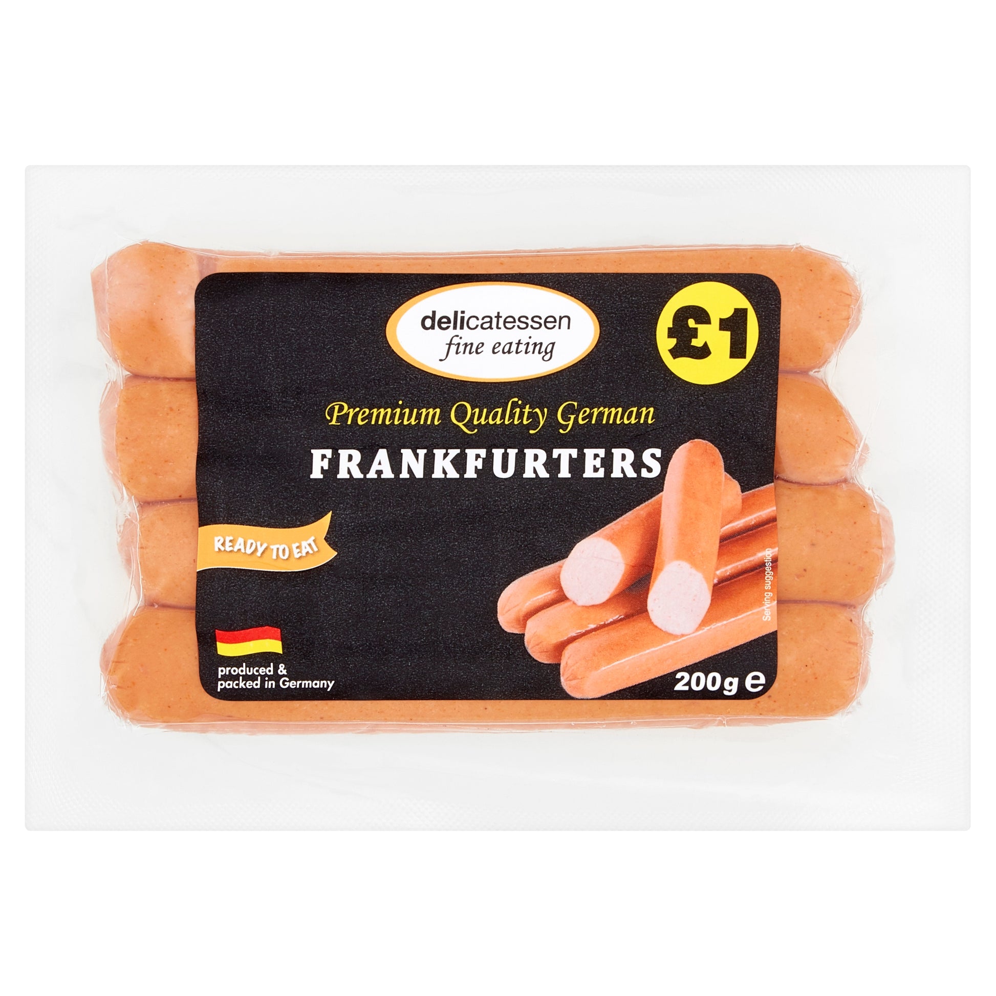 DELICATESSEN FINE EATING GERMAN FRANKFURTERS 200G