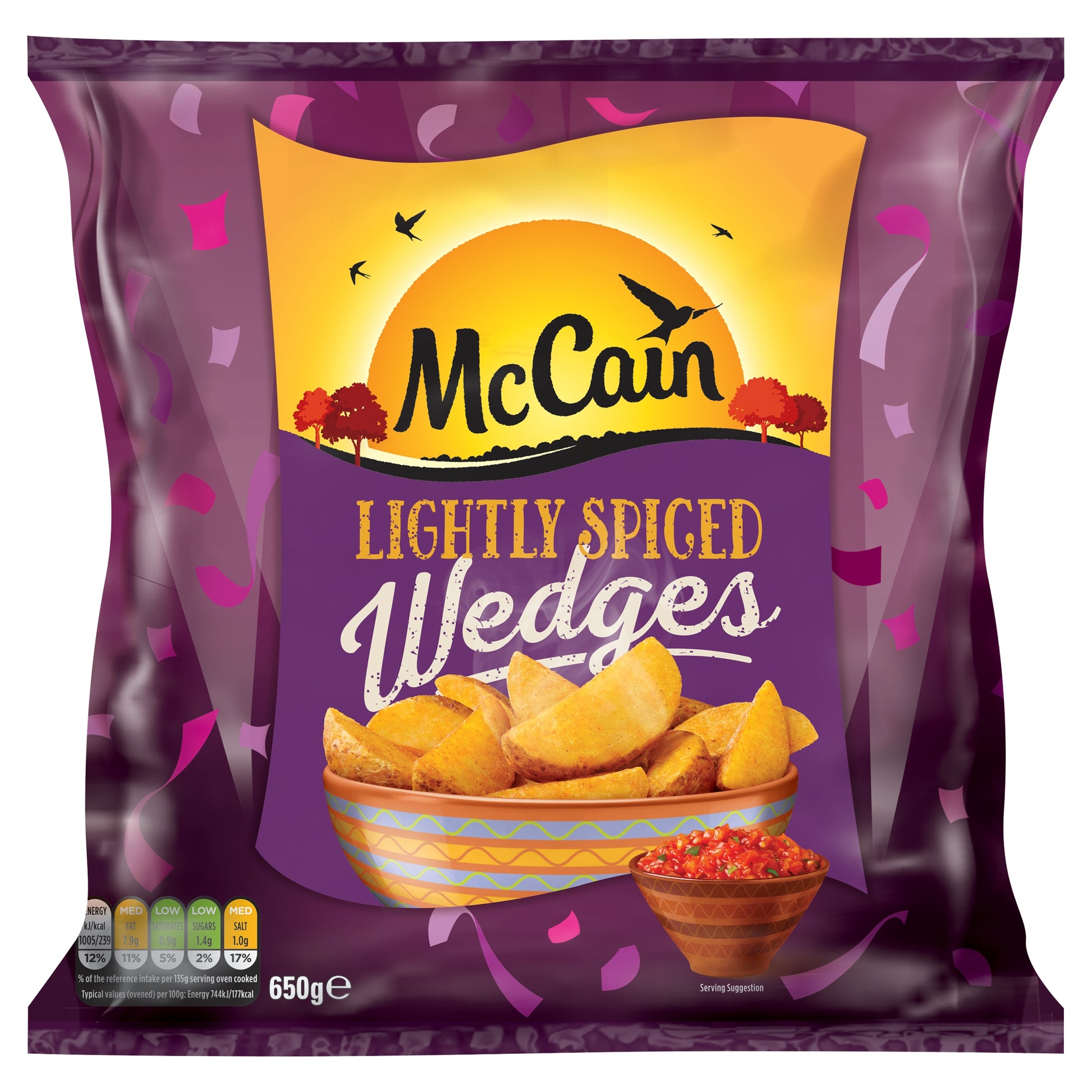 MCCAIN LIGHTLY SPICED POTATO WEDGES