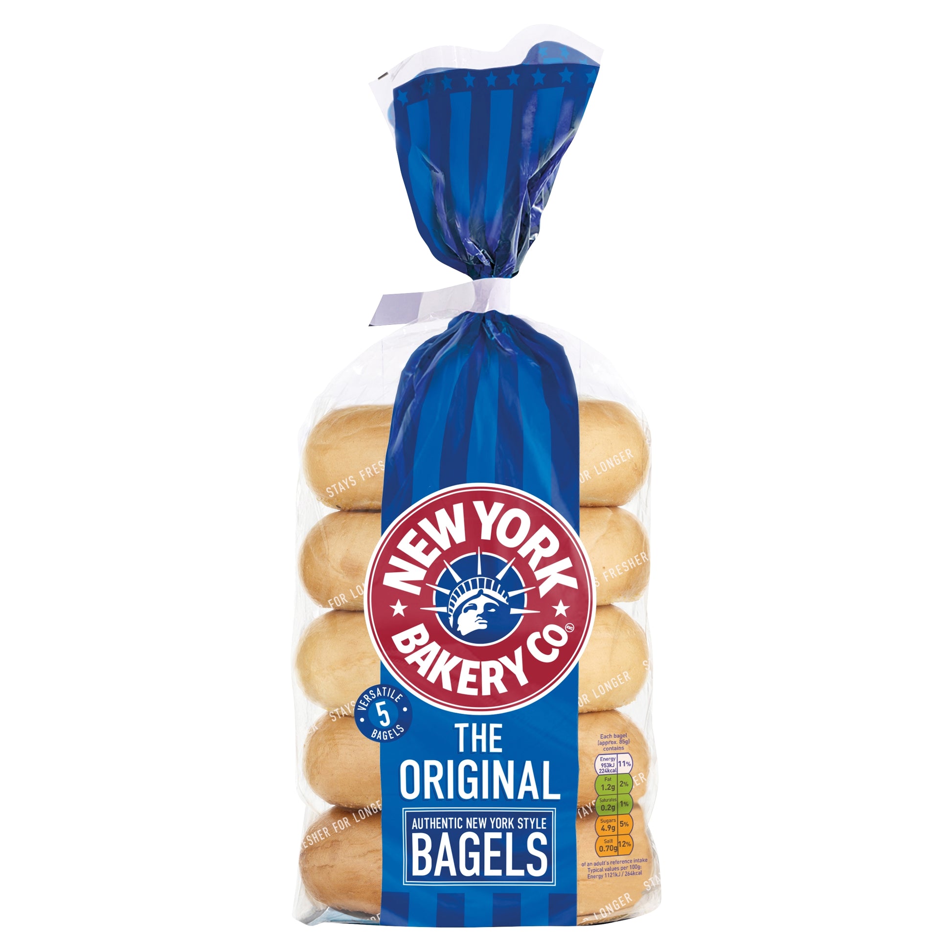 NEW YORK PLAIN BAGELS 425G