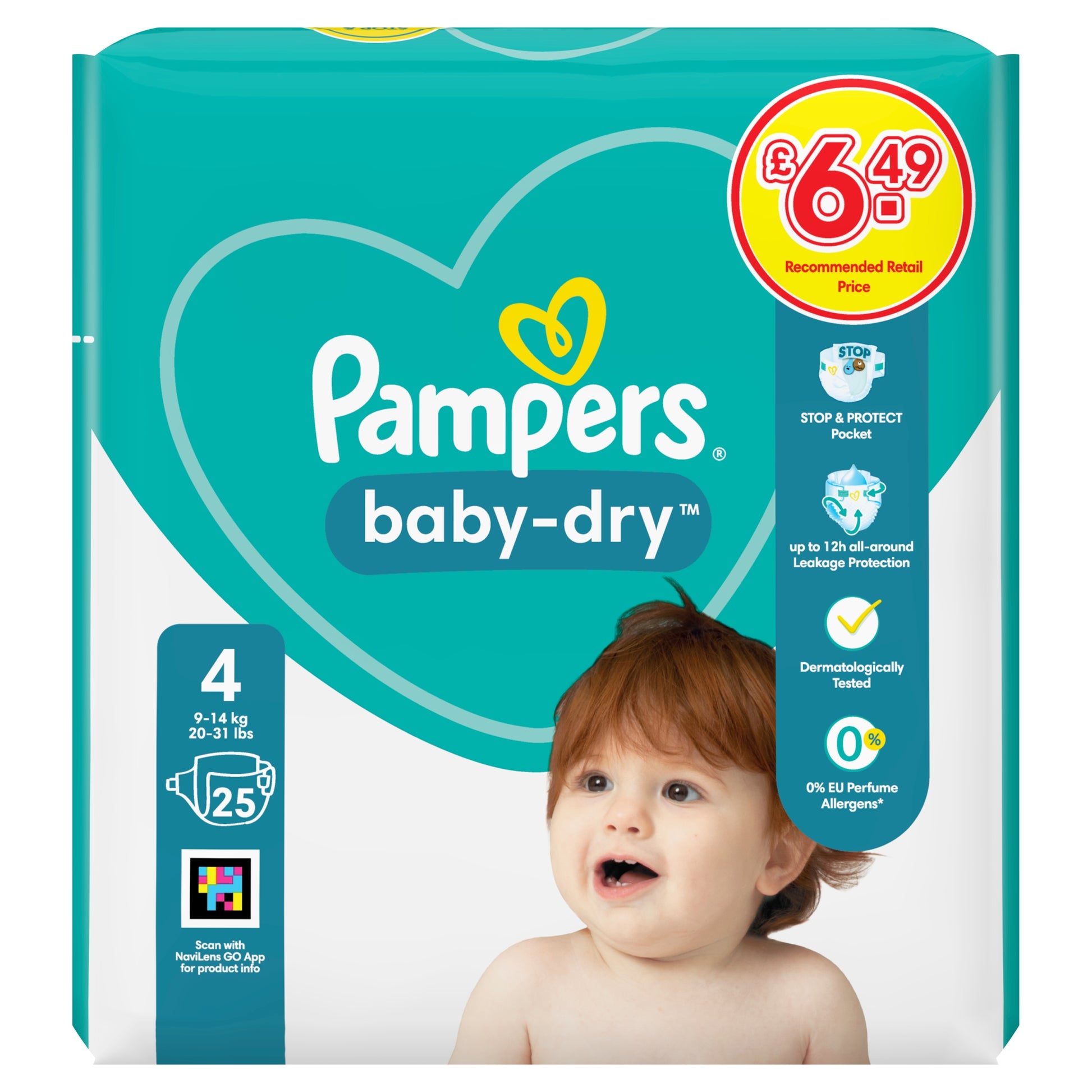 PAMPERS BABYDRY TAPED SIZE 4