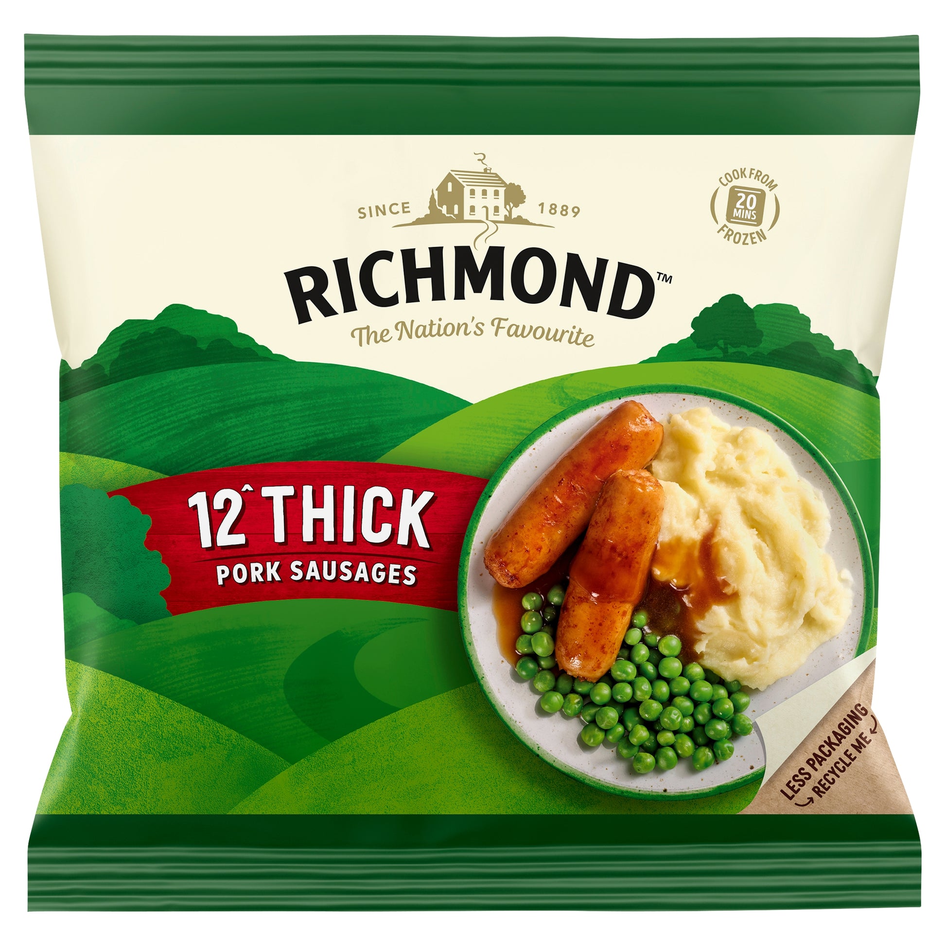 RICHMOND 12 THICK SAUSAGES 516G