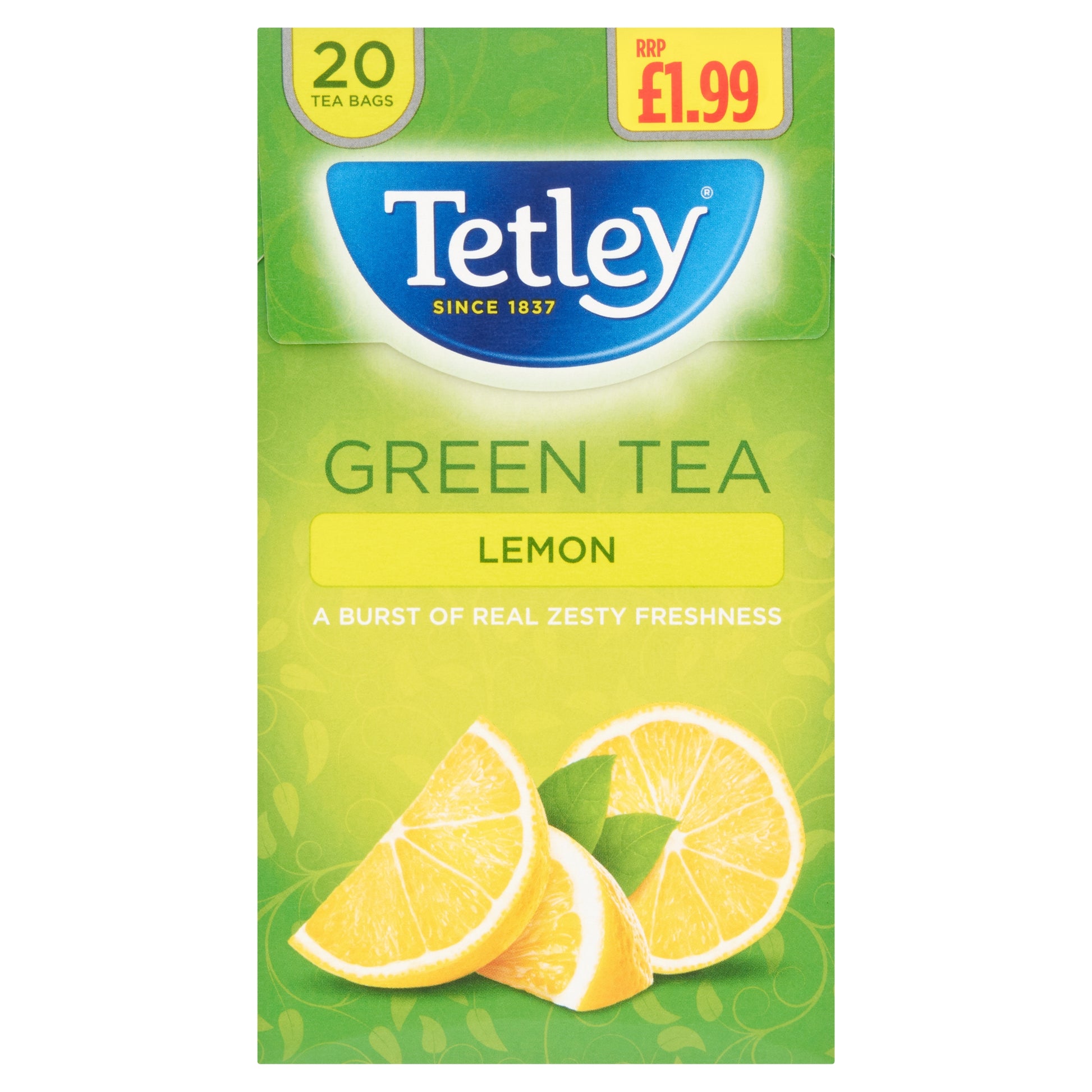 TETLEY GREEN LEMON TEABAGS PM 20S