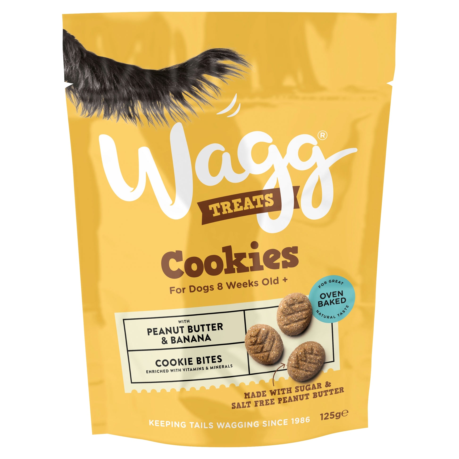 WAGG PEANUT BUTTER COOKIES WITH BANANA 125G